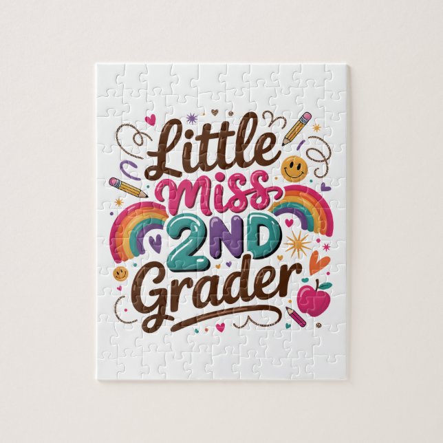 Little Miss 2nd Grade First Day of Second Grade Jigsaw Puzzle (Vertical)