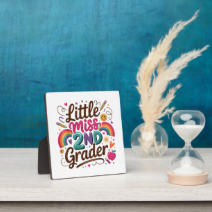 Little Miss 2nd Grade First Day of Second Grade Plaque