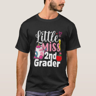 Little Miss 2Nd Grader First Day Of School 2021 Un T-Shirt