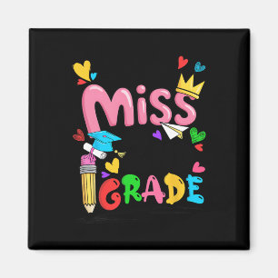 Little Miss 2nd Second Grade Cute Back To School Magnet