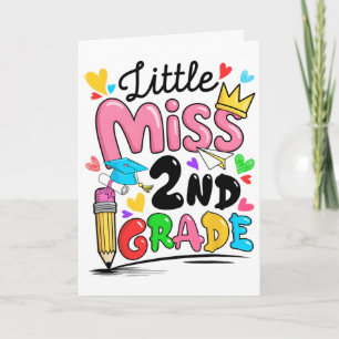 Little Miss 2nd Second Grade Cute Ck To School Card