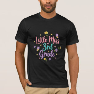 Little Miss 3rd Grade Back to School Butterfly T-Shirt