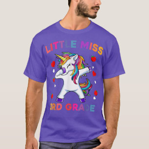 Little Miss 3rd Grade First Day Of School Unicorn T-Shirt