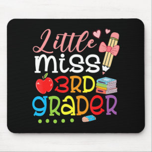 Little Miss 3rd Grader Back To School Girls Third  Mouse Pad