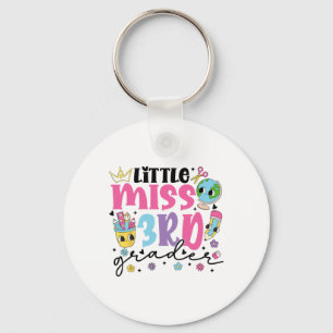 Little Miss 3rd Grader First Day Of School 3rd Gra Key Ring