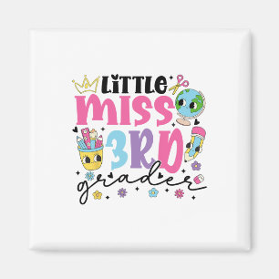 Little Miss 3rd Grader First Day Of School Kawaii Magnet