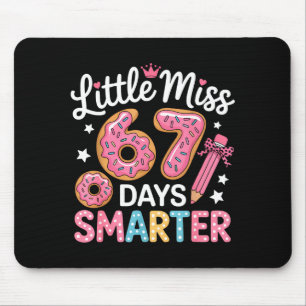 Little Miss 67 Days Smarter Kids Girls 67th Day Of Mouse Pad