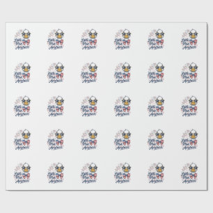 Little Miss America Patriotic Duck Vintage Shirt ( Wrapping Paper