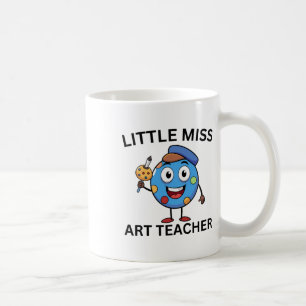 Little Miss Art Teacher Sticker Coffee Mug