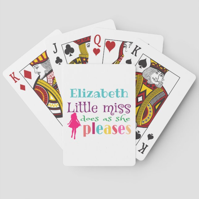 Little miss - as she pleases Classic Playing Cards (Back)
