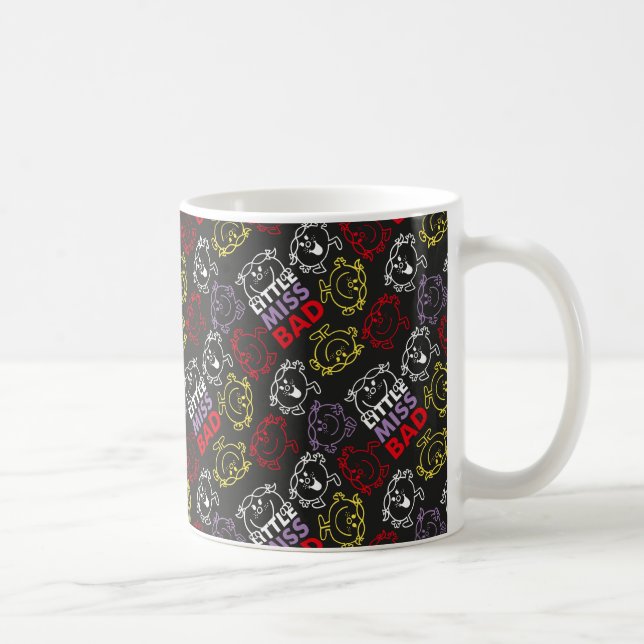 Little Miss Bad | Black, Red & Yellow Pattern Coffee Mug (Right)