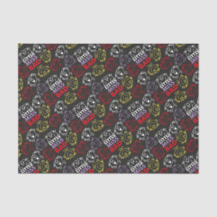 Little Miss Bad Black, Red & Yellow Pattern Tissue Paper
