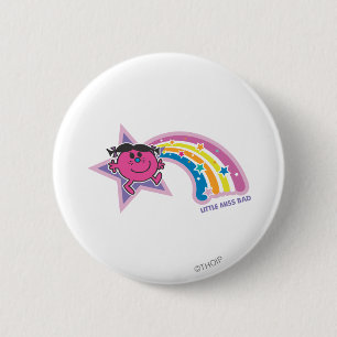 Little Miss Bad & Rainbow 6 Cm Round Badge