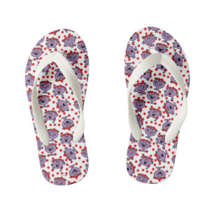 Little Miss Bad   Red Polka Dot Pattern Kid's Thongs