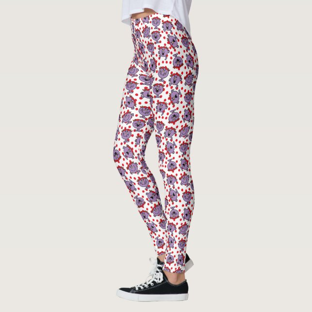 Little Miss Bad | Red Polka Dot Pattern Leggings (Left)