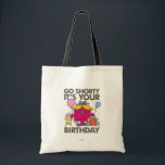 Little Miss Birthday | Go Shorty Version 11 Tote Bag<br><div class="desc">A birthday celebration is one of the most fun parties to attend. It seems Little Miss Birthday agrees! Surrounded by balloons, presents, and a lovely pink-frosted cake, Little Miss Birthday is in heaven. Help this Little Miss character celebrate as often as possible by having this design printed on one of...</div>