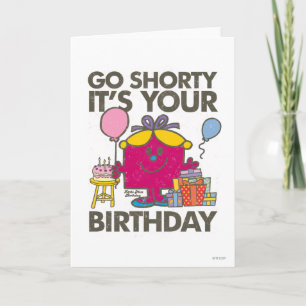 Little Miss Birthday Go Shorty Version 2 Card