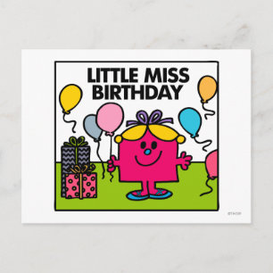 Little Miss Birthday   Presents & Balloons Postcard