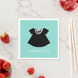 Little Miss Black Dress Party Napkin