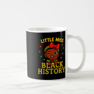 Little Miss Black History Month 2026 Cute Afro Gir Coffee Mug