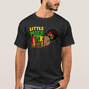 Little Miss Black History Peekapoo Girl Queen Afri T-Shirt