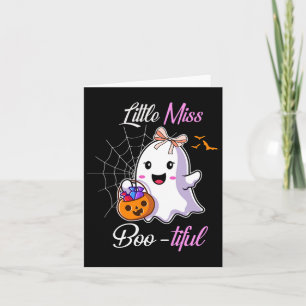 Little Miss Boo-tiful Funny Cute Halloween Costume Card