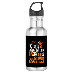 Little Miss Boo Yah Halloween Ghost Pumpkin Bats 532 Ml Water Bottle