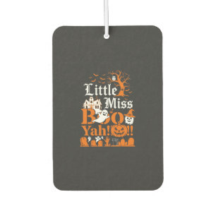 Little Miss Boo Yah Halloween Ghost Pumpkin Bats Car Air Freshener