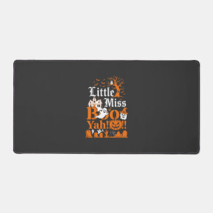 Little Miss Boo Yah Halloween Ghost Pumpkin Bats Desk Mat