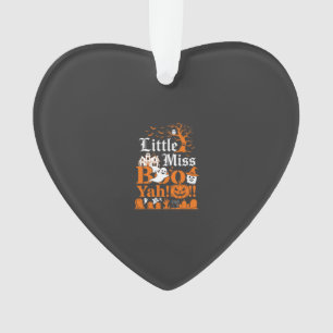 Little Miss Boo Yah Halloween Ghost Pumpkin Bats Ornament