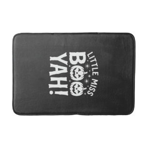 Little Miss Booyah Halloween Pumpkin Design_1 Bath Mat
