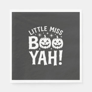 Little Miss Booyah Halloween Pumpkin Design_1 Napkin