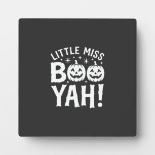 Little Miss Booyah Halloween Pumpkin Design_1 Plaque