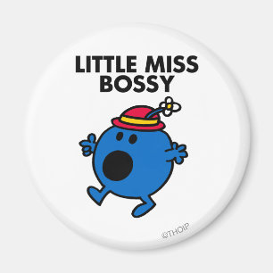 Little Miss Bossy Black Lettering Magnet