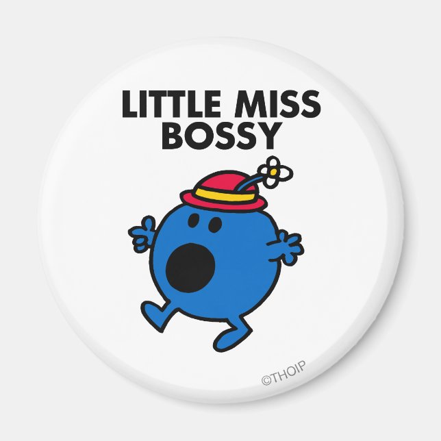 Little Miss Bossy | Black Lettering Magnet (Front)