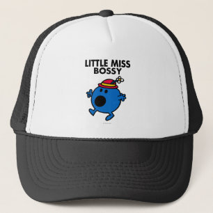 Little Miss Bossy Black Lettering Trucker Hat