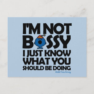 Little Miss Bossy Just Knows Postcard