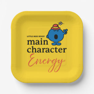 Little Miss Bossy Main Character Energy Paper Plate