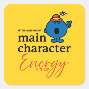 Little Miss Bossy Main Character Energy Square Sticker