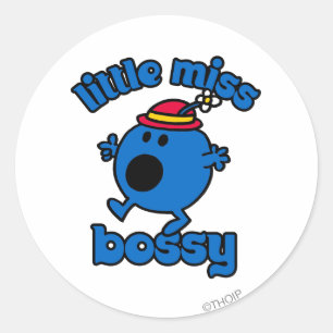 Little Miss Bossy On The Move Classic Round Sticker