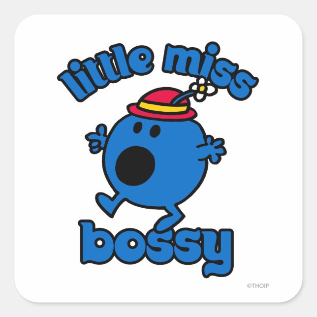Little Miss Bossy On The Move Square Sticker (Front)