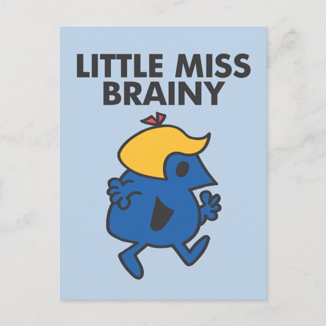 Little Miss Brainy On The Move Postcard (Front)