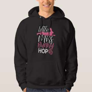 Little Miss Bunny Hop Easter Bunny Easter Egg Hu Hoodie