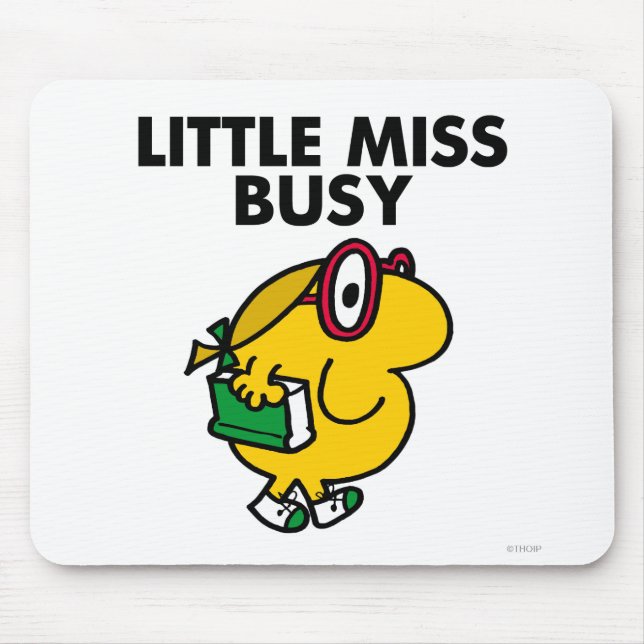 Little Miss Busy | Reading Time Mouse Pad (Front)