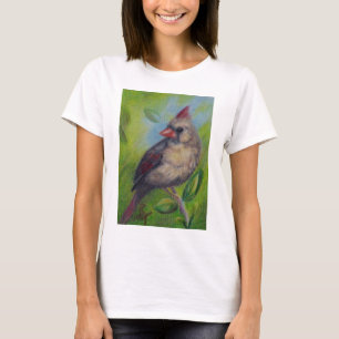 Little Miss Cardinal aceo Ladies T-shirt