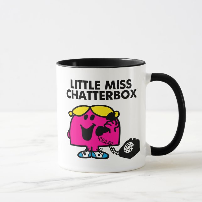 Little Miss Chatterbox & Black Telephone Mug (Right)