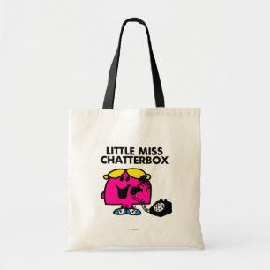 Little Miss Chatterbox & Black Telephone Tote Bag