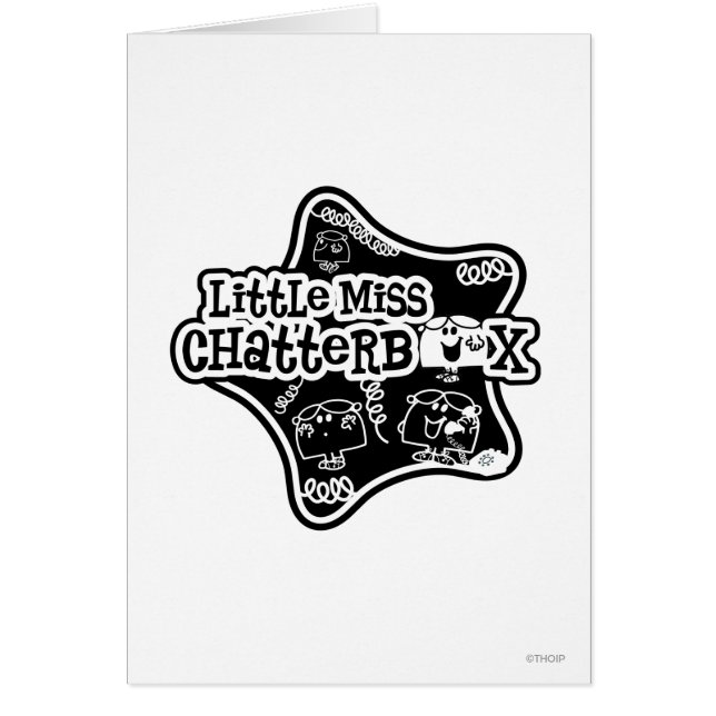 Little Miss Chatterbox | Black & White Star (Front)