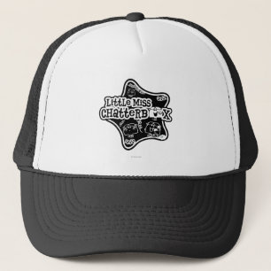 Little Miss Chatterbox Black & White Star Trucker Hat