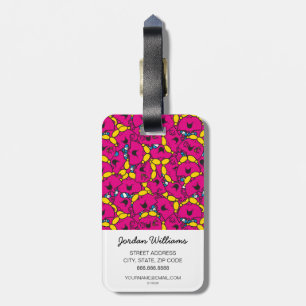 Little Miss Chatterbox   Bright Pink Pattern Luggage Tag